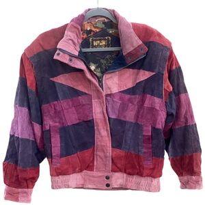 VTG Outlaws Leather Fashions Patchwork Suede Jacket SW Western Boho Made in USA